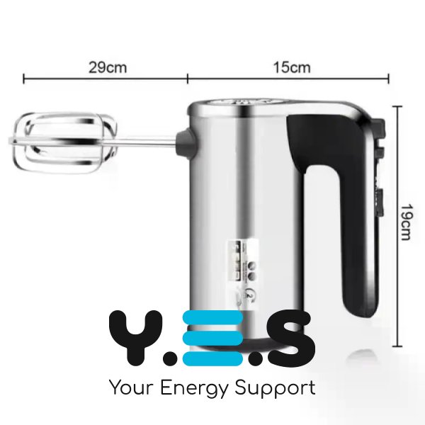 Ручний електроміксер DOMOTEC MS-R-6693 600W для збивання та змішування, насадки для тіста й крему