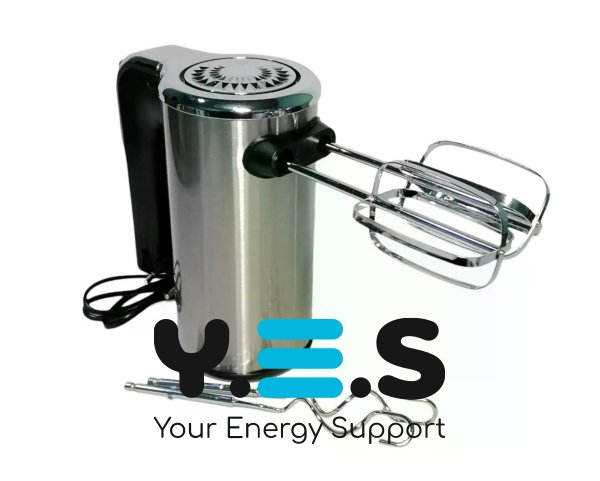 Ручний електроміксер DOMOTEC MS-R-6693 600W для збивання та змішування, насадки для тіста й крему