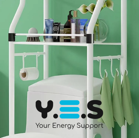 Підлоговий стелаж‑полиця над унітазом для ванної — органайзер для зберігання туалетного приладдя