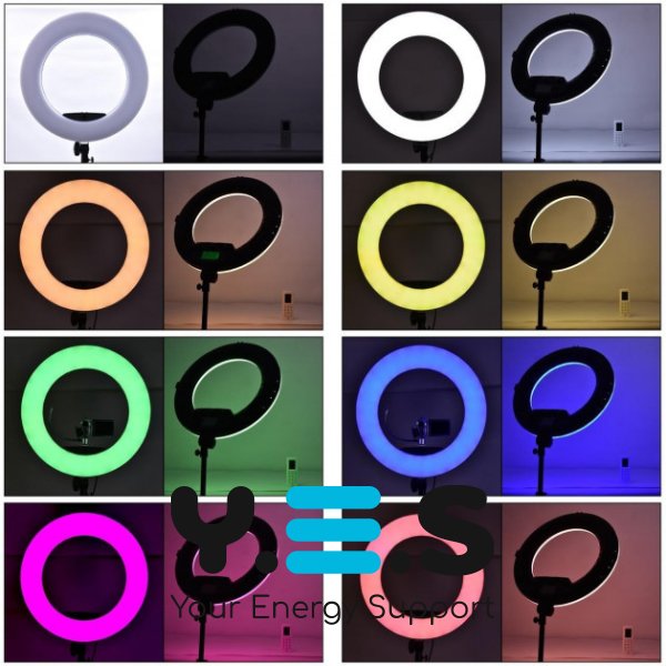Світлодіодне RGB селфі-кільце MJ33 для фото/відео, 33 см