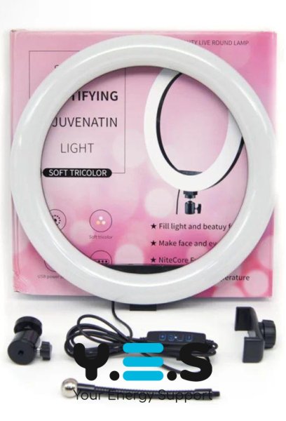 Кільцева LED-лампа S31 33 см USB з кріпленням і тримачем для телефону