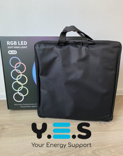 Світлодіодна кільцева RGB-лампа для селфі 45 см з пультом і сумкою (MJ18)