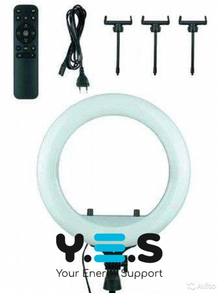 Кільцева RGB LED селфі-лампа 36 см з пультом керування MJ36