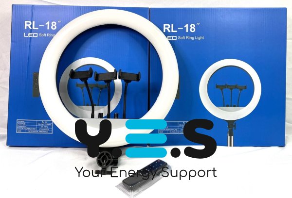 Кільцева LED-лампа RL-18 M45 45 см для селфі, пульт ДК + сумка в комплекті