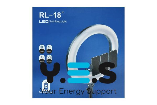 Кільцева LED-лампа RL-18 M45 45 см для селфі, пульт ДК + сумка в комплекті