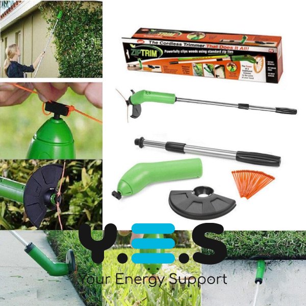 Бездротовий ручний тример Zip Trim для газону та саду, косарка для скошування трави