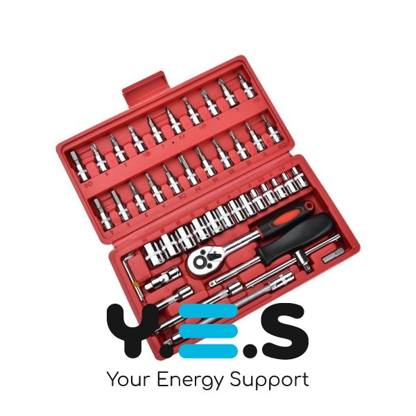 Набір автоінструментів і ключів професійний, 46 предметів