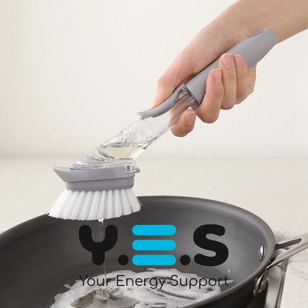 Багатофункціональна щітка Decontamination Wok Brush для миття й чищення з дозатором мийного засобу