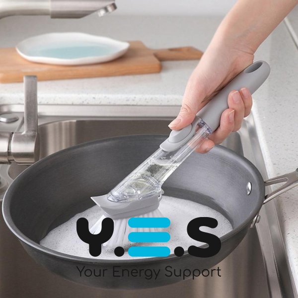 Багатофункціональна щітка Decontamination Wok Brush для миття й чищення з дозатором мийного засобу