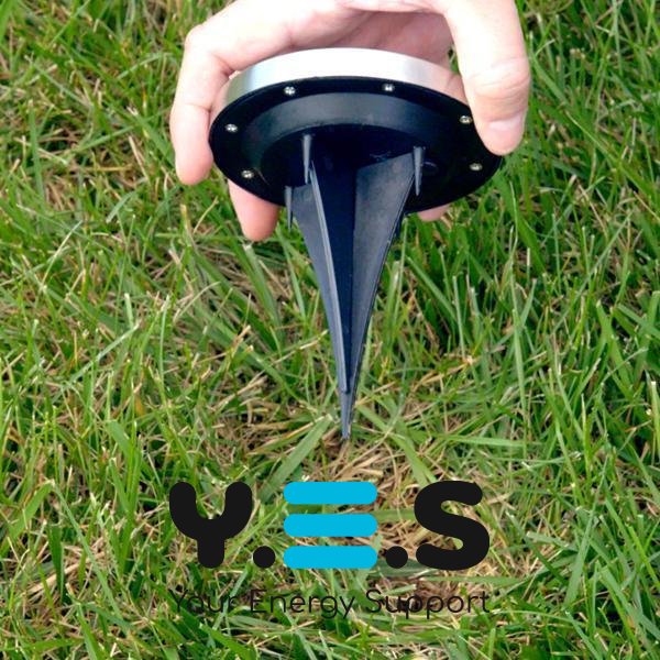 Комплект садових сонячних світильників Solar Disk Lights 4 шт, вуличні ліхтарі з датчиком світла