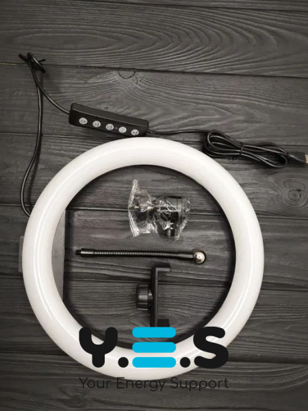 Кільцева RGB селфі-лампа 26 см з пультом керування MJ26