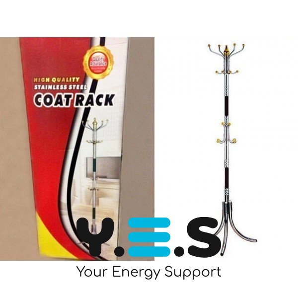 Підлогова вішалка-тринога для верхнього одягу в передпокій, стійка на 16 гачків