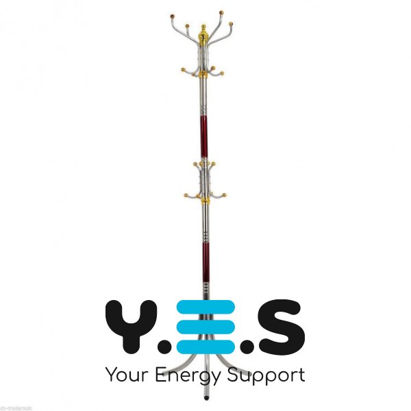 Підлогова вішалка-тринога для верхнього одягу в передпокій, стійка на 16 гачків