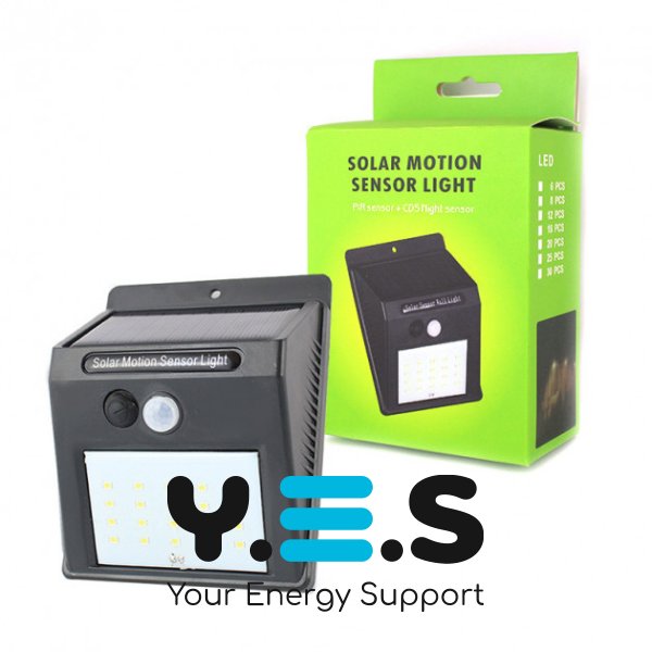 Світильник 20 LED Solar із датчиком руху на сонячній батареї