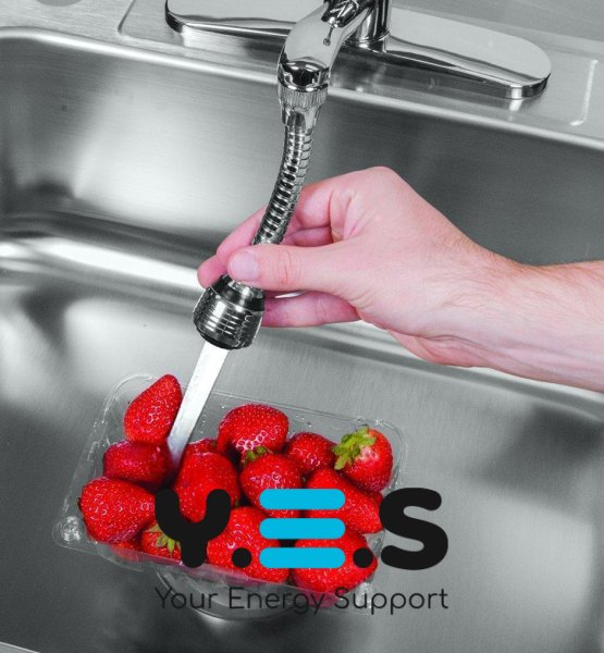 Водозберігаюча насадка-аератор Turbo Flex 360° на кран для економії води