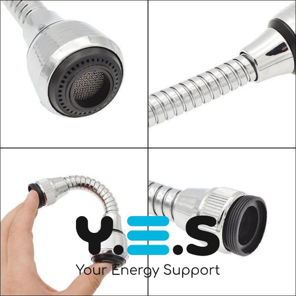 Водозберігаюча насадка-аератор Turbo Flex 360° на кран для економії води