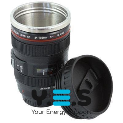 Термочашка-об’єктив CANON з кришкою, кружка у вигляді фотооб’єктива
