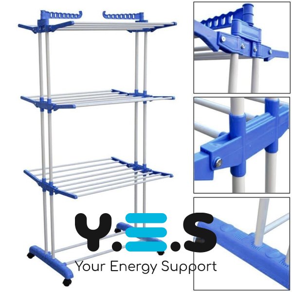 Складна вертикальна сушарка-стійка GARMENT RACK для білизни та речей на коліщатках