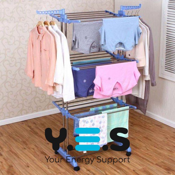 Складна вертикальна сушарка-стійка GARMENT RACK для білизни та речей на коліщатках