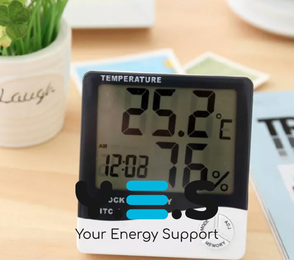 Годинник‑метеостанція HTC‑1 3‑в‑1: термометр, гігрометр і вологомір, великі цифри