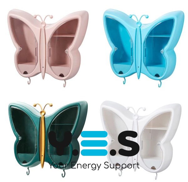 Настінний органайзер для косметики «Метелик» — підвісна поличка у ванну