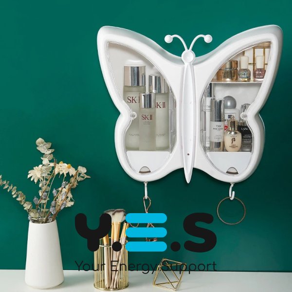 Настінний органайзер для косметики «Метелик» — підвісна поличка у ванну