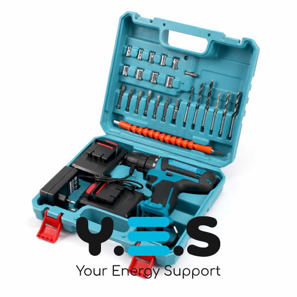 Акумуляторний шуруповерт-дриль 550 DWE 24V 3Ah з набором інструментів 24 предмети