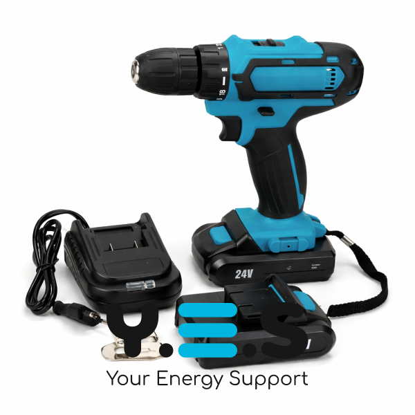 Акумуляторний шуруповерт-дриль 550 DWE 24V 3Ah з набором інструментів 24 предмети