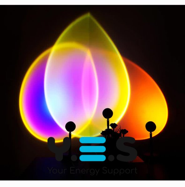 Проекційна лампа світанку SUN LAMP USB зі світловим ефектом сонця