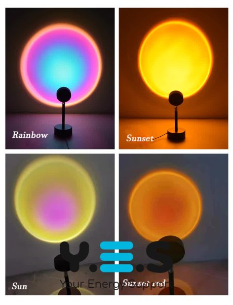 Проекційна лампа світанку SUN LAMP USB зі світловим ефектом сонця