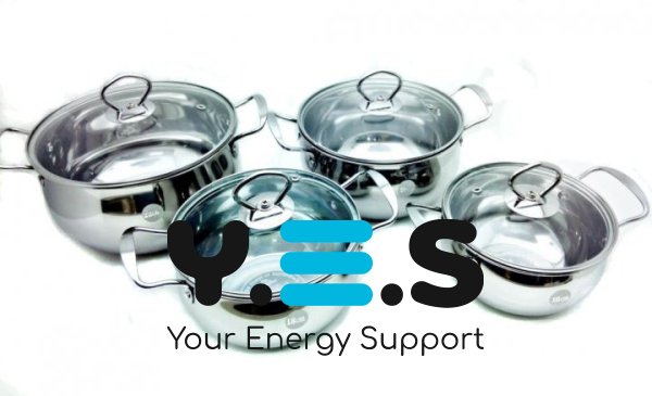 Набір каструль Unique UN-5072 на 8 предметів з нержавіючої сталі, термостійкі скляні кришки