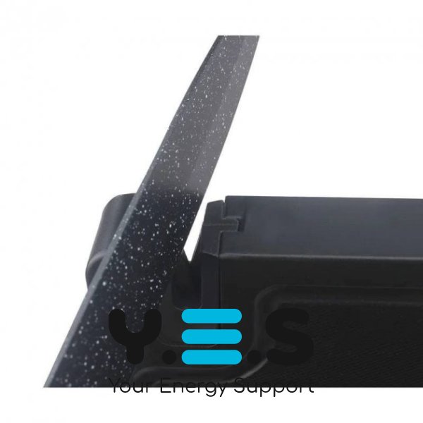 Набір кухонних ножів UNIQUE UN-1841 на магнітній підставці з точилкою, 6 предметів, чорні