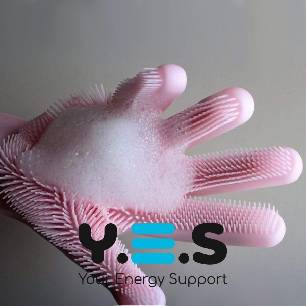 Багатофункціональні силіконові рукавички з ворсом Magic Silicone Gloves для прибирання і миття посуду