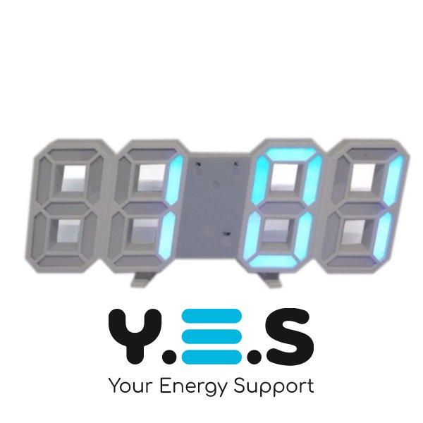 Електронний настільний годинник LY 1089 з підсвіткою, сині цифри