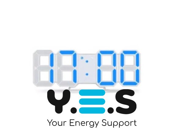 Електронний настільний годинник LY 1089 з підсвіткою, сині цифри