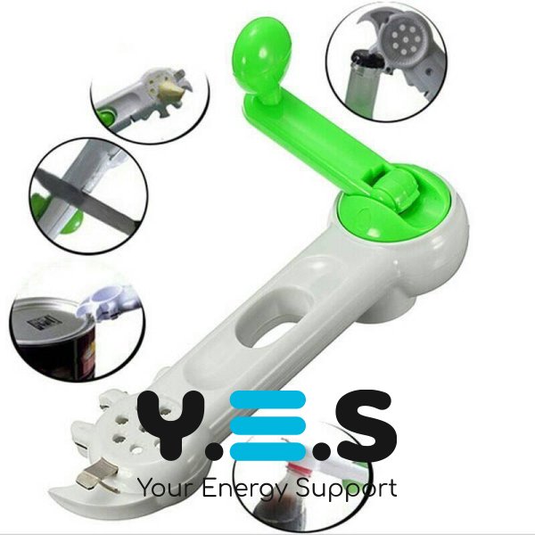 Універсальна механічна відкривачка Kitchen CanDo 7в1 для кришок, банок і пляшок (консервний ніж)