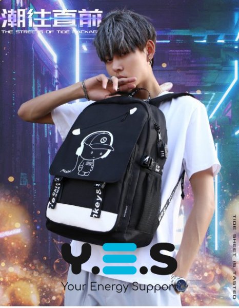 Міський повсякденний рюкзак, що світиться в темряві — для школи, спорту й туризму