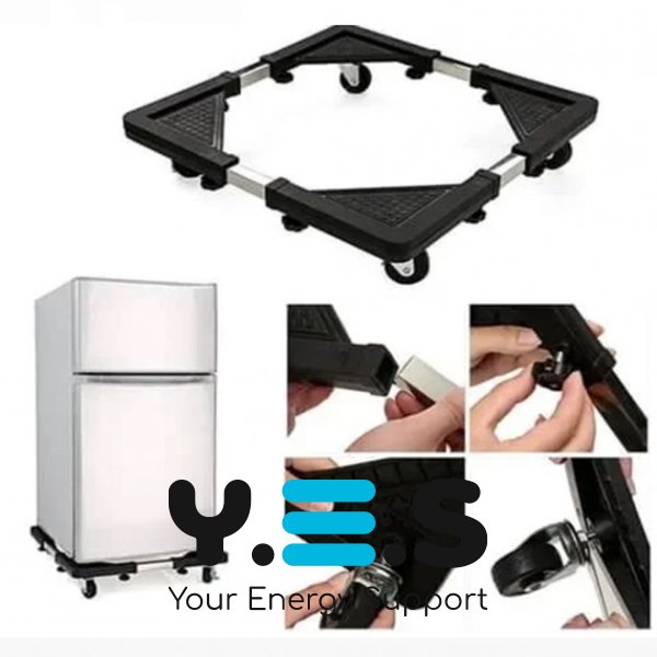 Універсальна підставка на коліщатках для пральної машини та холодильника, 54×54 см