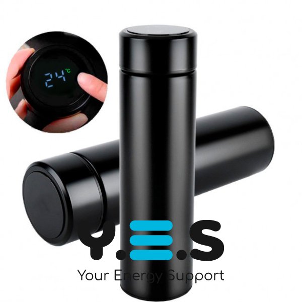 Смарт-термокружка Smart CUP 500 мл: нержавіюча сталь, сенсорний індикатор температури, ситечко