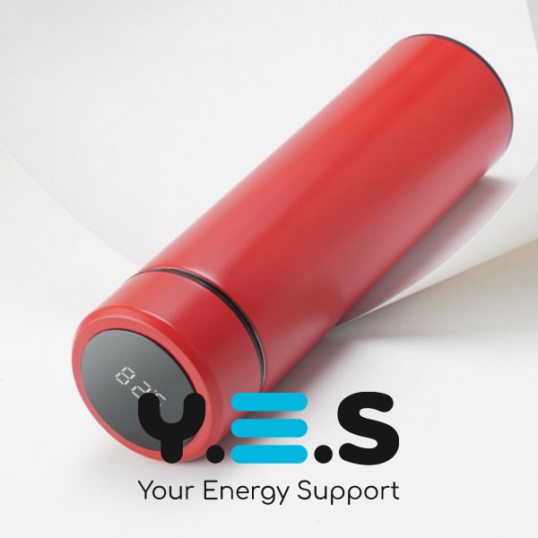 Смарт-термокружка Smart CUP 500 мл: нержавіюча сталь, сенсорний індикатор температури, ситечко