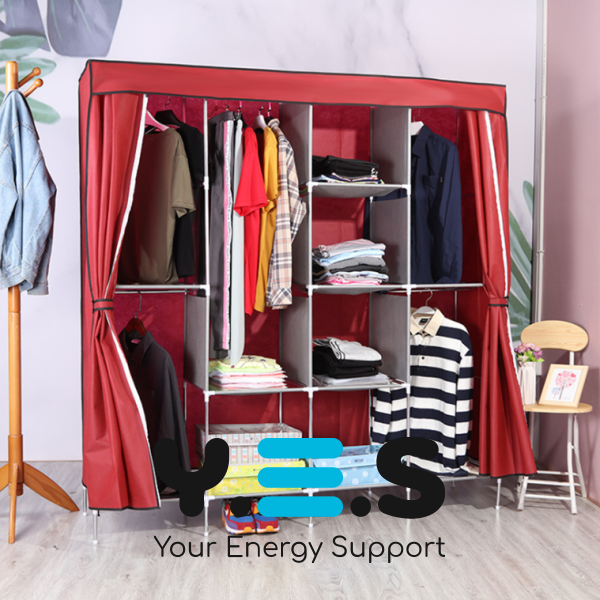 Тканинна шафа-органайзер Storage Wardrobe 28165 на 4 секції, 165×45×172 см