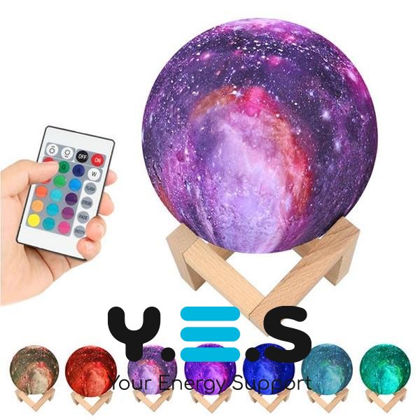 Настільний сенсорний нічник-місяць Magic 3D RGB Moon Light з пультом керування