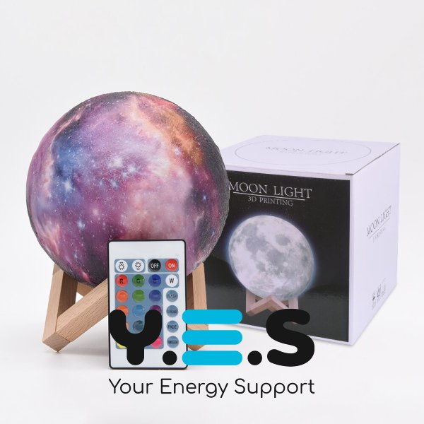 Настільний сенсорний нічник-місяць Magic 3D RGB Moon Light з пультом керування