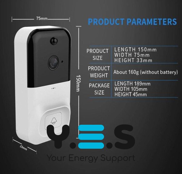 Розумний відеодомофон Smart Doorbell X5 з Wi‑Fi камерою для квартири