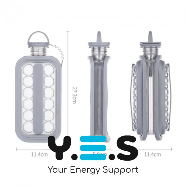 Силіконова складана форма-льодниця ICE CUBE TRAY на 17 крижаних кульок (пляшка)