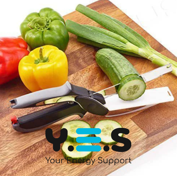 Кухонний ніж-ножиці Clever Cutter JN-59 TV One для швидкого нарізання та шаткування