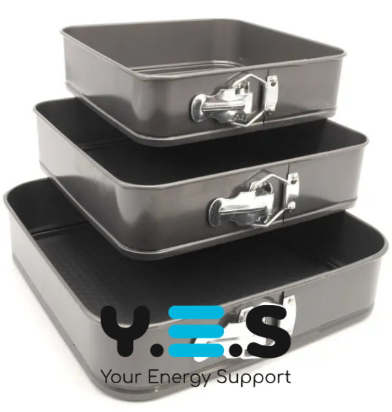 Набір квадратних форм для випікання UNIQUE UN-1704, 3 шт., 22/24/26 см