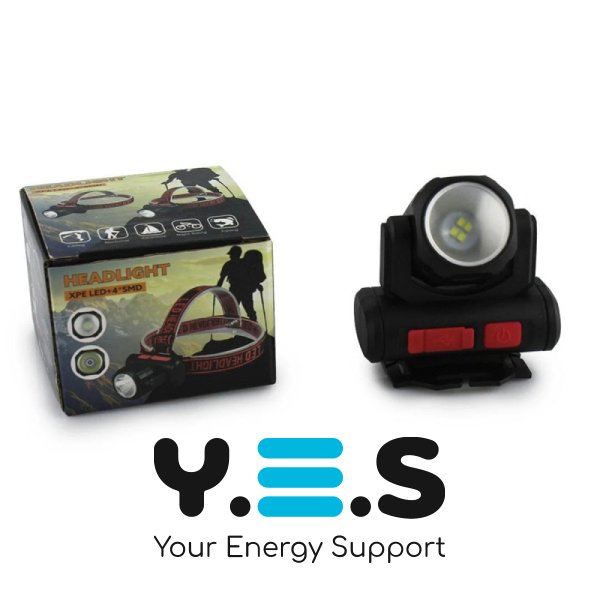 Налобний акумуляторний ліхтарик BAILONG BL-2001 з USB-зарядкою