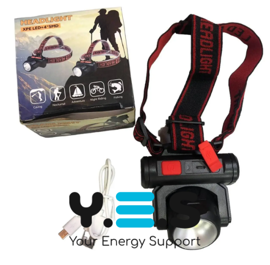 Налобний акумуляторний ліхтарик BAILONG BL-2001 з USB-зарядкою