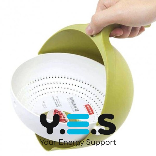 Універсальна миска-друшляк Mesh Strainer 2в1: силіконовий господарський кошик зі зливом